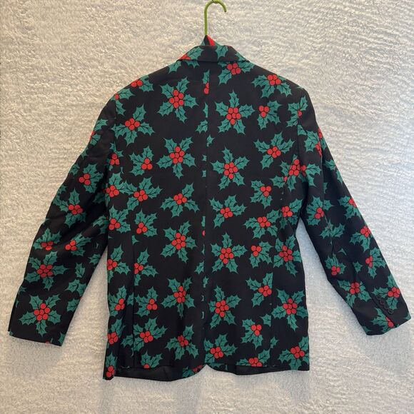 Tipsy Elves Holiday Men's 48 J Holly Berry Blazer Striped Tie. Discontinued Rare - Picture 6 of 6